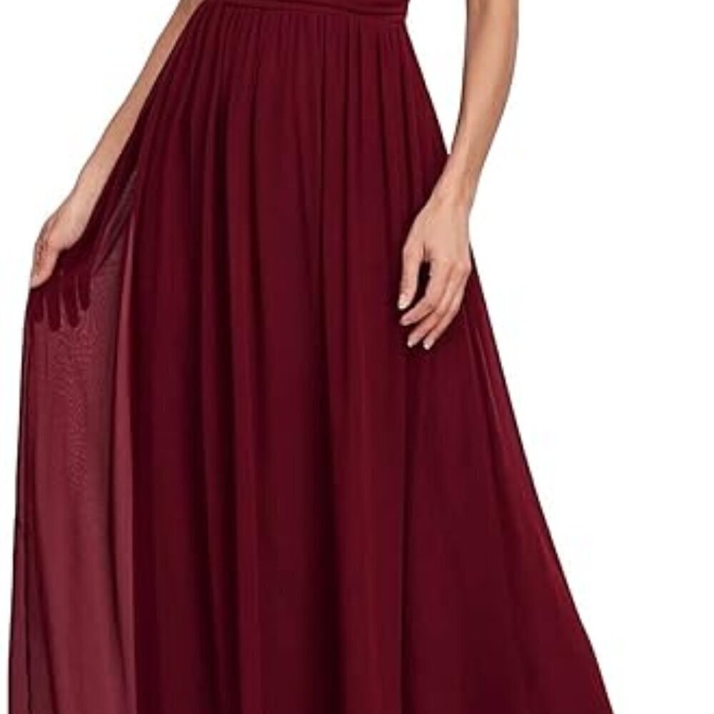 NWT Ever-Pretty Womens Bridesmaid Dress V-Neck Sleeveless A Line Chiffon - Picture 3 of 6